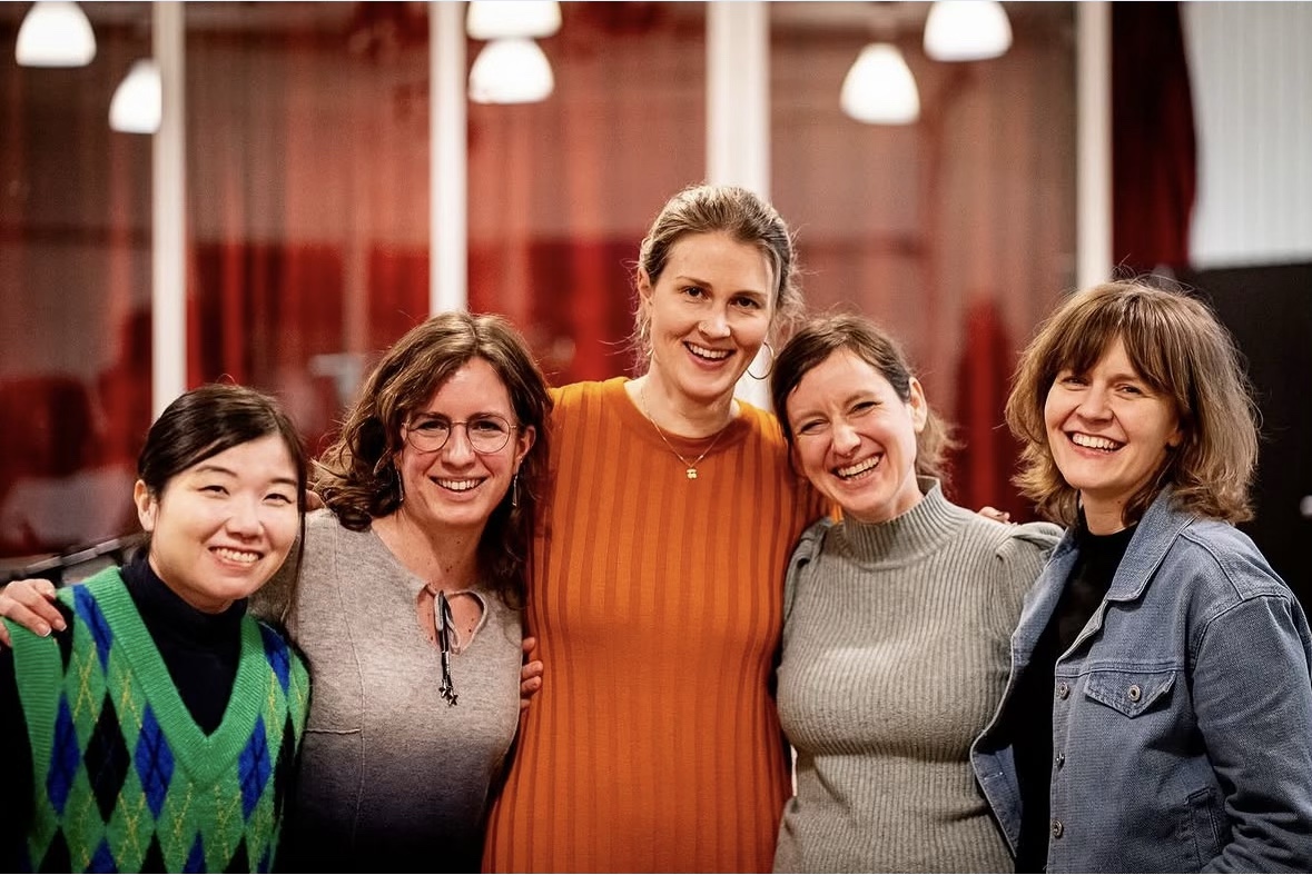 Sara Decker and the Expand quintet on their studio day at LOFT Cologne